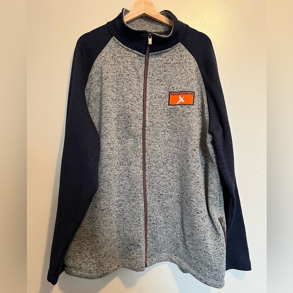 Pheasants Forever Gray and Navy Full-Zip Jacket - Picture 2 of 12